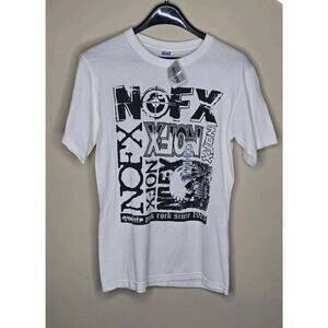 NOFX Band T Shirt White Size Small